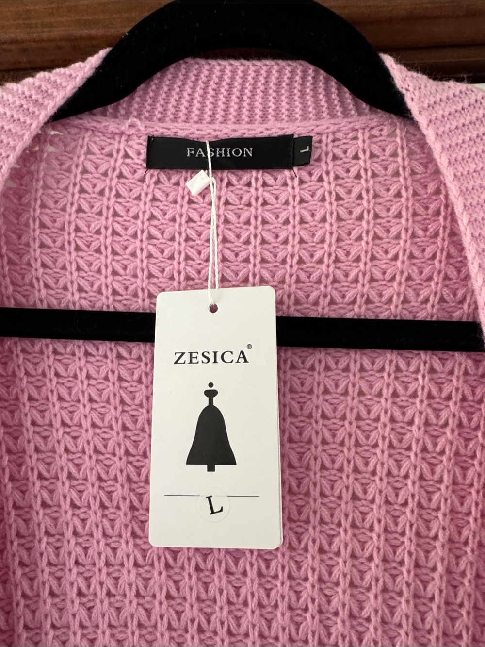 Pinkish lavender long cardigan Size L - Picture 2 of 3